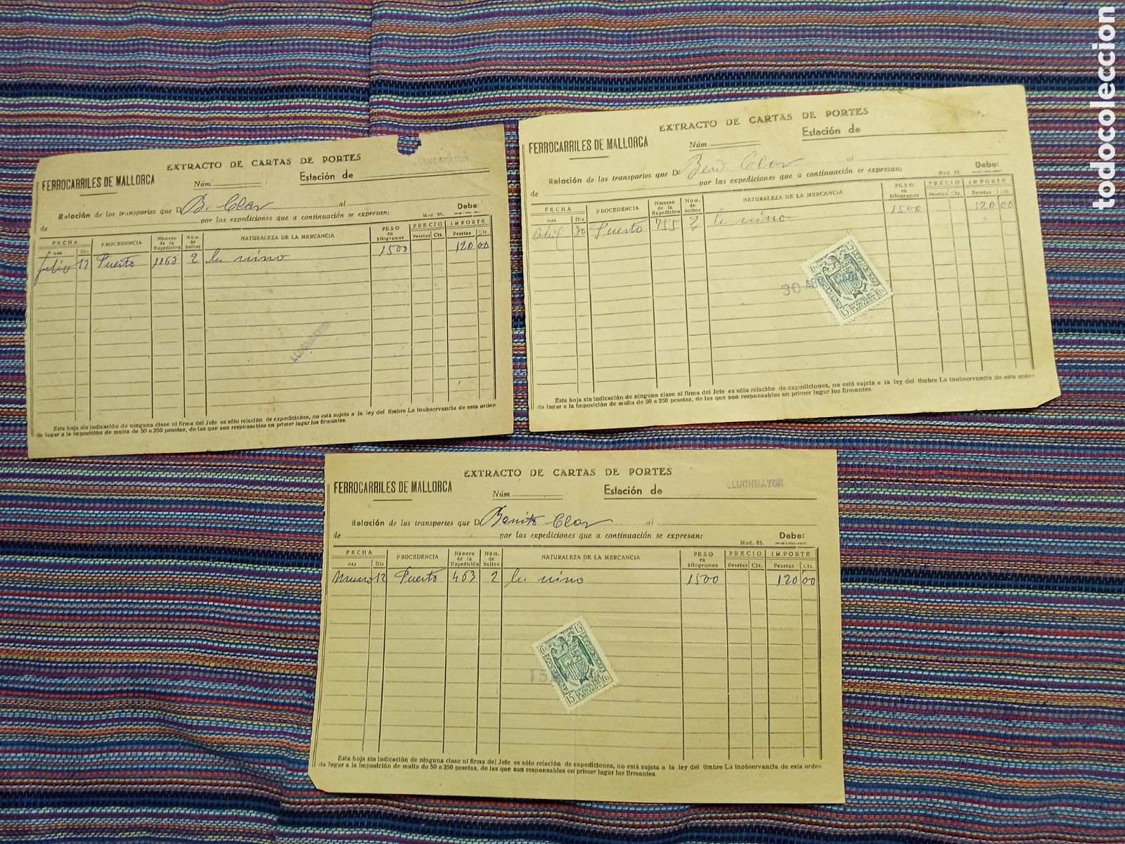 Facturas antiguas: LOTE DOCUMENTOS DIVERSOS FACTURAS ETC.. ANTIGUOS - Foto 11