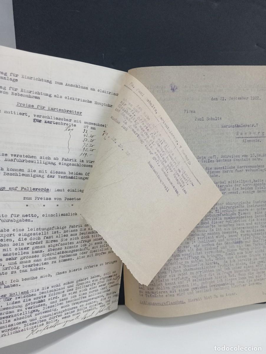 Facturas antiguas: PAUL SCHULTZ &ndash; HAMBURG 1922 - Foto 2