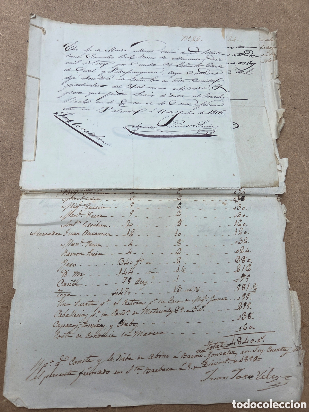 Factures anciennes: ALMANSA ALBACETE 1856 LEGAJO DE RECIBOS DEL CONDE DE CIRAT