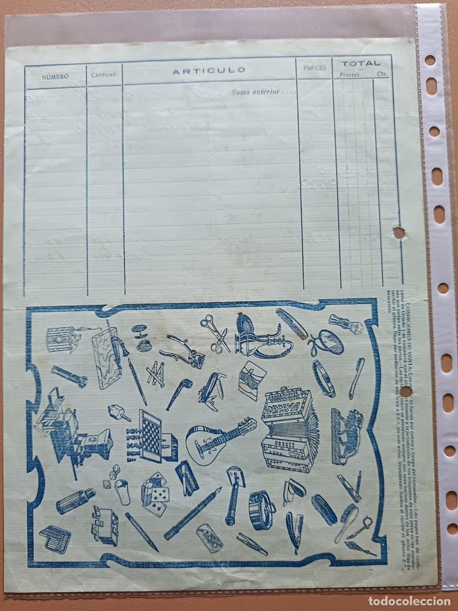 Facturas antiguas: MARCIAL SERRANO - OVIEDO- 1939 - Foto 2