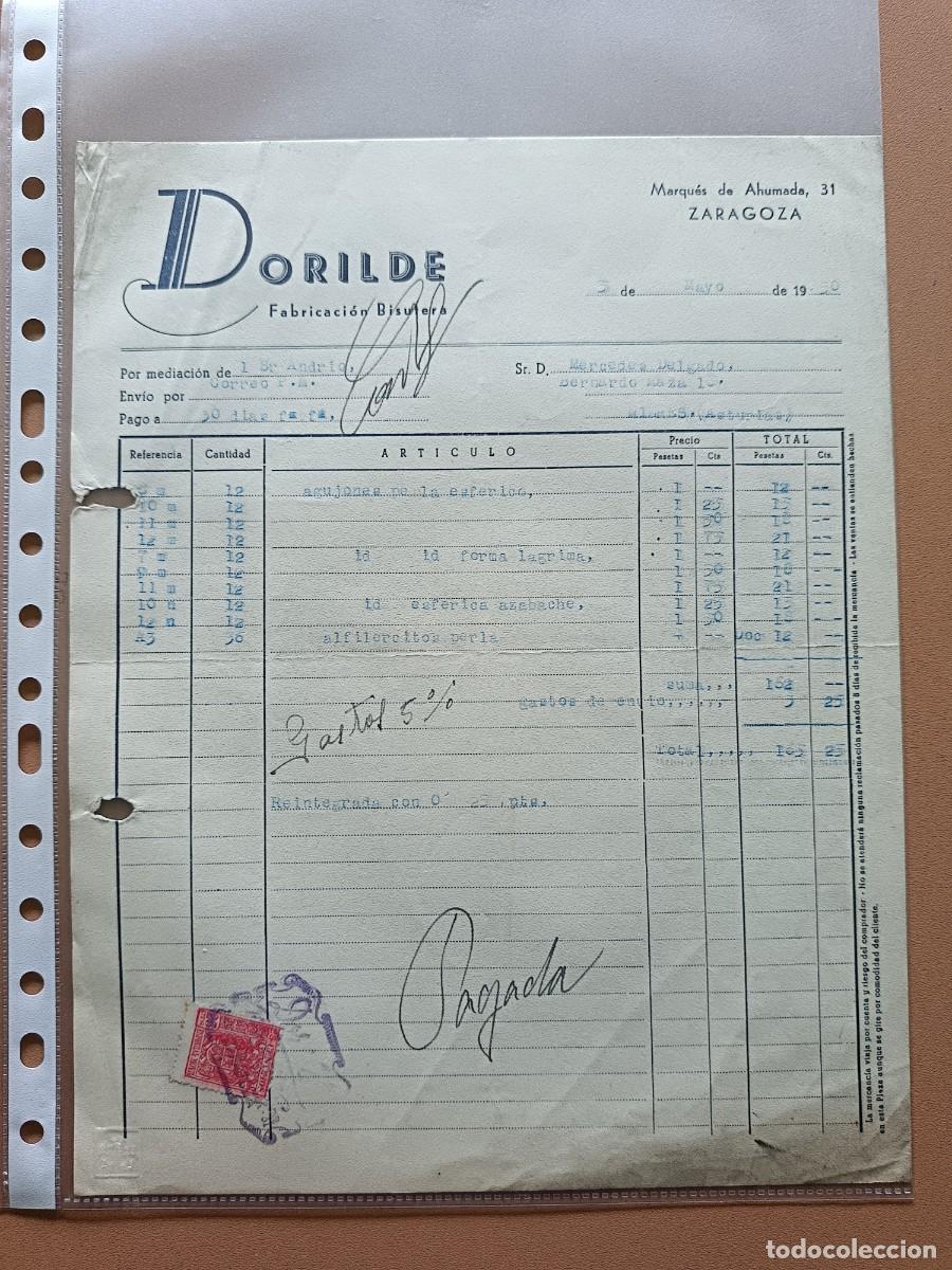 Facturas antiguas: DORILDE - ZARAGOZA- 1950 - Foto 1