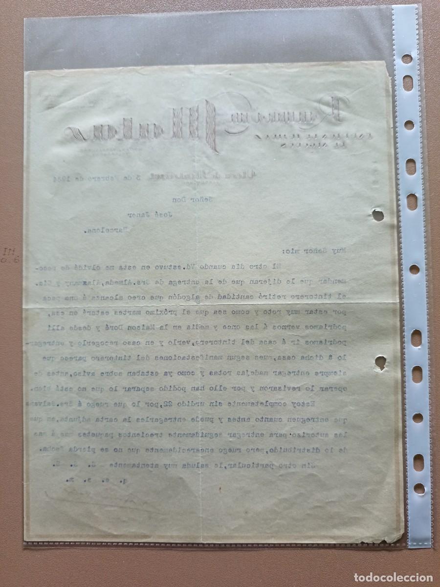 Facturas antiguas: RAM&Oacute;N MAT&Iacute;AS- OLESA DE MONSERRAT- 1934 - Foto 2
