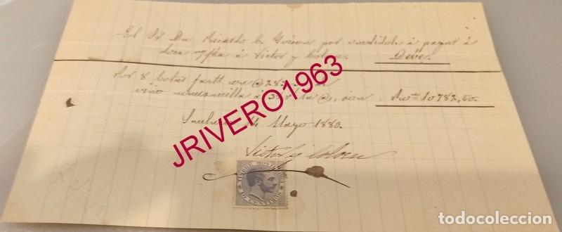 Facturas antiguas: SANLUCAR DE BARRAMEDA, 1883, FACTURA POR 8 BOTAS DE MANZANILLA