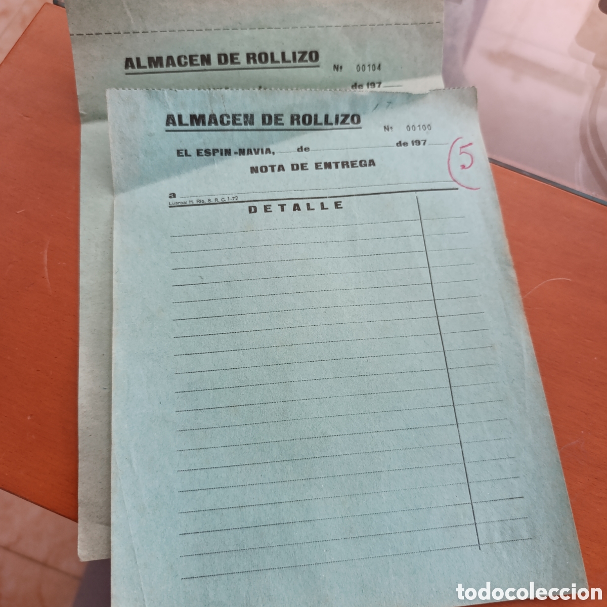 Facturas antiguas: El Espin,Navia,Antiguas facturas Almac&eacute;n de Rollizo,a&ntilde;os 70