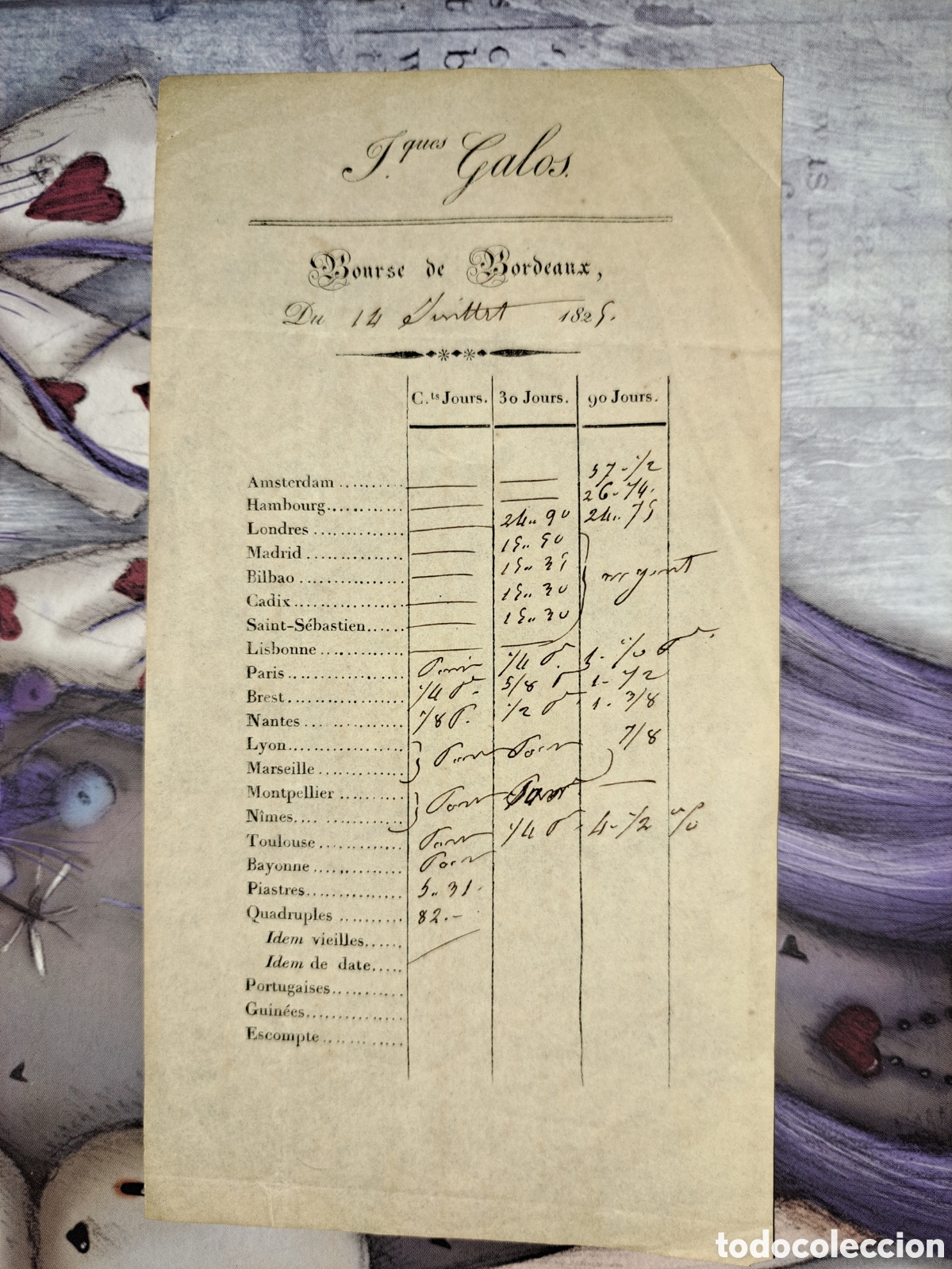 Facturas antiguas: Documento hist&oacute;rico 1825 - Foto 1