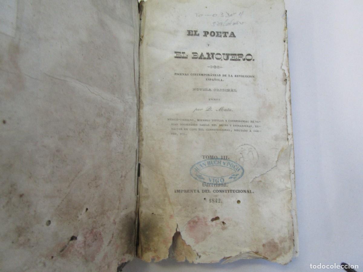 Facturas antiguas: LIBRO TESTIMONIAL DEL XIX - EL POETE Y EL BANQUERO -