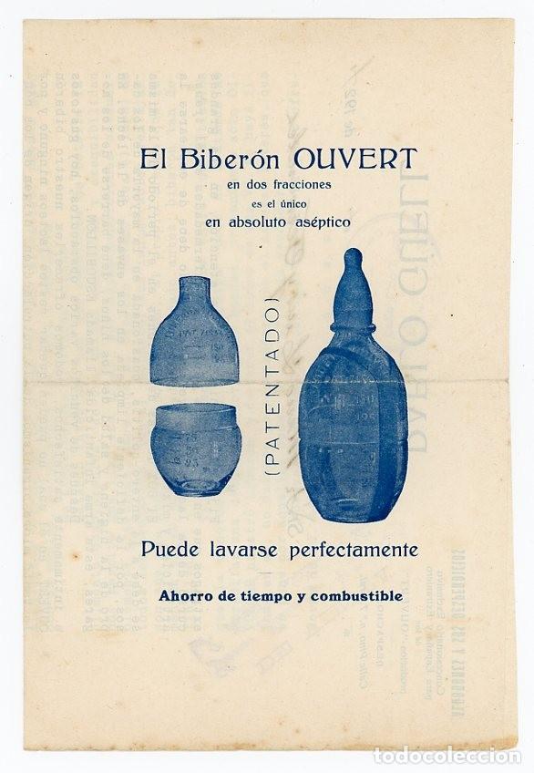 Facturas antiguas: EL BIBERON OUVERT. BARCELONA. 1924 - Foto 1