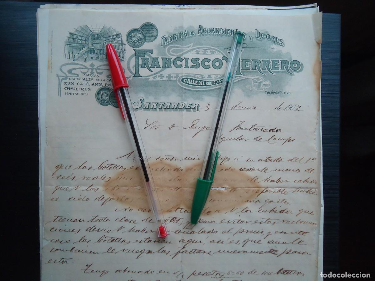 Facturas antiguas: casa rum cafe anis aguardiente licor santander 1903 cantabria monta&ntilde;esa santanderino cantabra