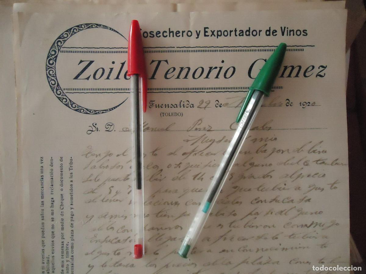 Facturas antiguas: factura fuensalida toledo zoilo tenorio 1920 vino cosechero toledano vid vendimia manchego mancha