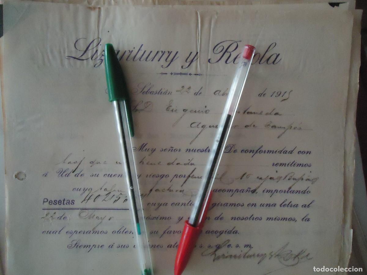 Facturas antiguas: la providencia lizariturry rezola san sebastian 1915 donostia jabon lejia perfume biyak bat lasarte