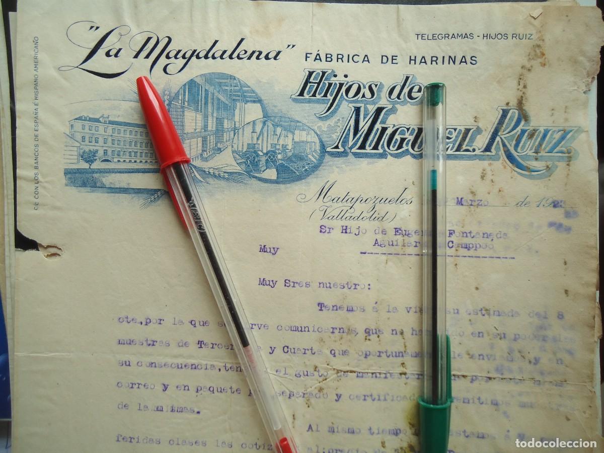 Facturas antiguas: harina magdalena matapozuelos valladolid 1923 cereal trigo vallisoletano pucela castilla castellano