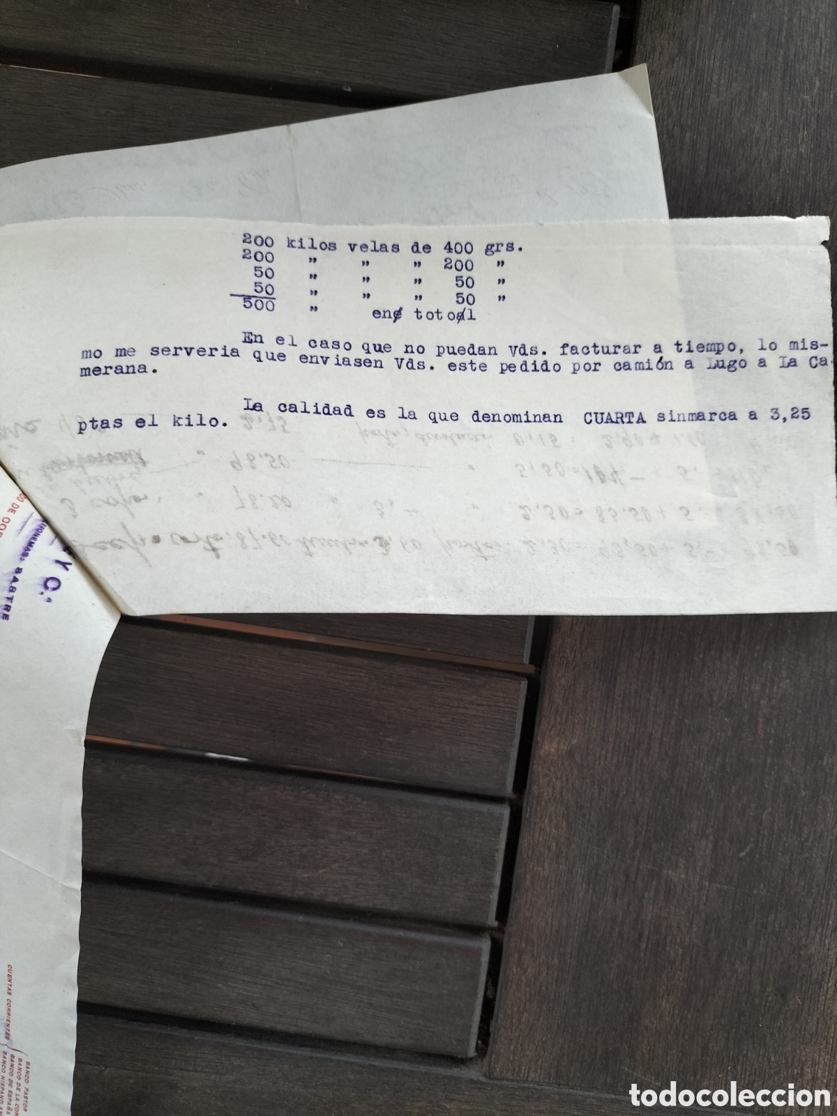 Facturas antiguas: Sastre y Ca La Coru&ntilde;a. 1939. - Foto 4