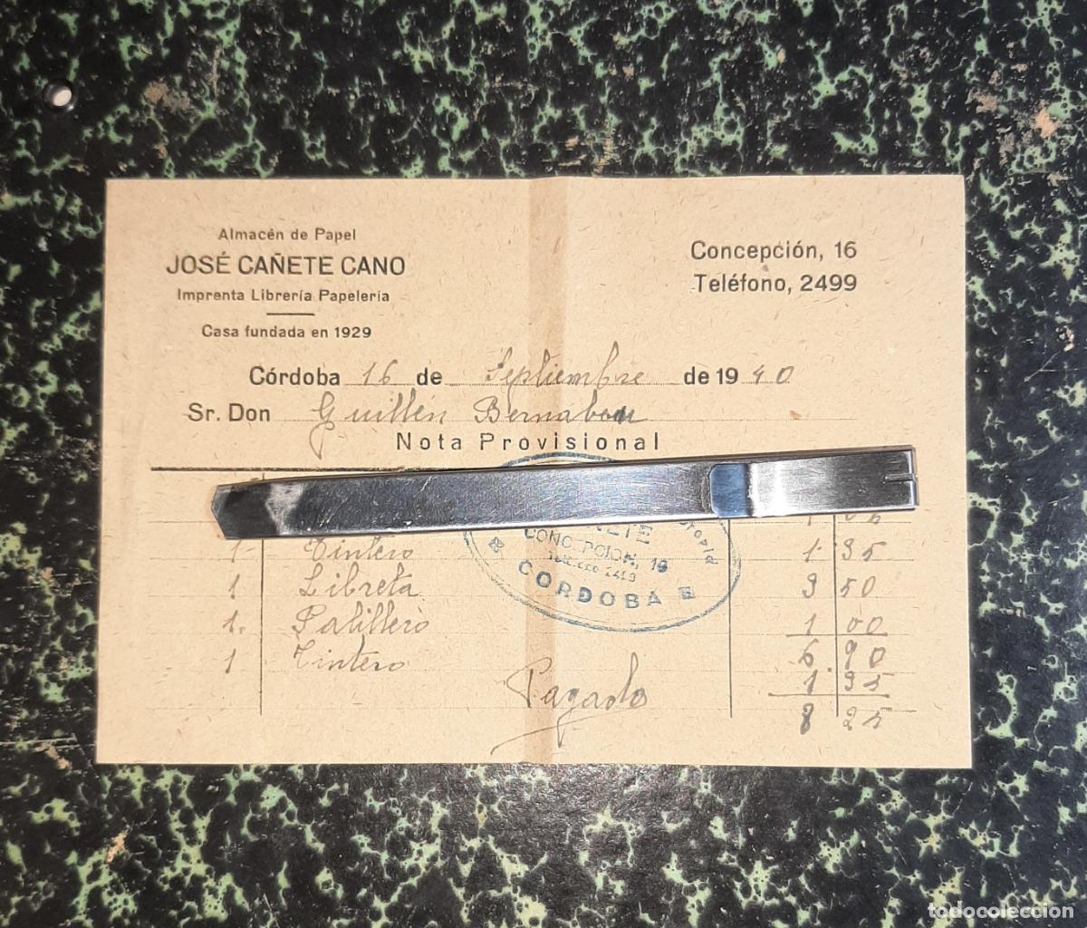 Facturas antiguas: ANTIGUA FACTURA IMPRENTA JOSE CA&Ntilde;ETE CANO 1940 C&Oacute;RDOBA
