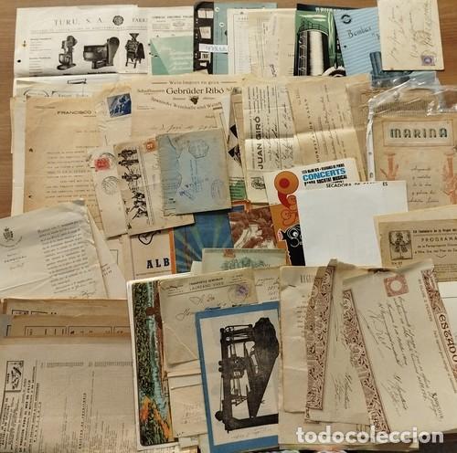 Facturas antiguas: Lote de Facturas, Folletos, Correspondencia, etc., la mayor&iacute;a de CATALUNYA.