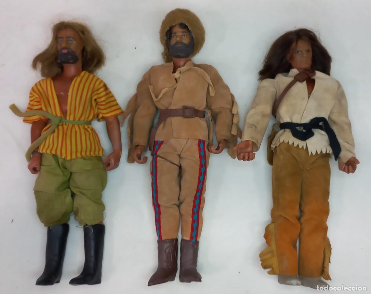 Figuras de acci&oacute;n - Big Jim: LOTE DE 3 MU&Ntilde;ECOS BIG JIM DE MATTEL - SANDOKAN , KID BUFALO y GERONIMO