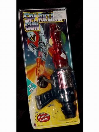 Actionfiguren: ANTIGUA PISTOLA ESPACIAL A FRICCION EN SU BLISTER