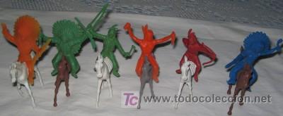 Figuras de acci&oacute;n: LOTE DE 6 JINETES INDIOS - Foto 1