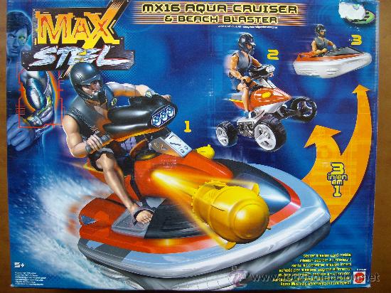 Figurines d'action: MAX STEEL MX16 AQUA CRUISER AND BEACH BLASTER