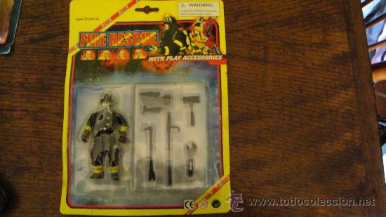 Figuras de acci&oacute;n: FIRE RESCUE.BOMBERO ESTREMO CON ACCESORIOS. - Foto 1