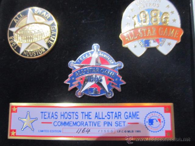 Actionfiguren: 3 Pines conmemorativos ALL-STAR GAME. Edici&oacute;n limitada. 1164/1600. Di&aacute;metro: 3 cms.