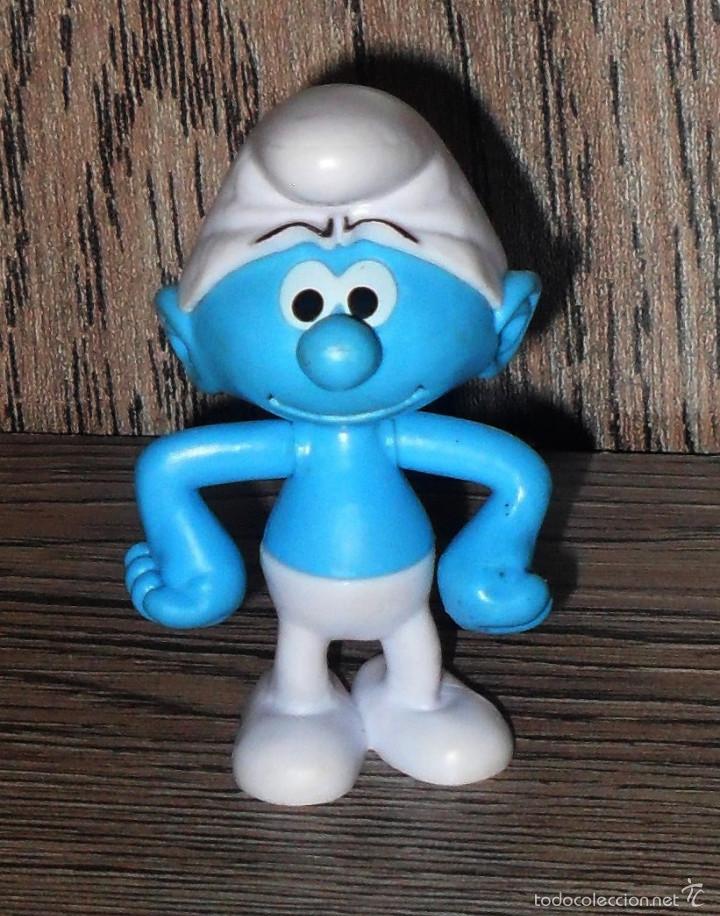 Figuras de acci&oacute;n: Pitufo peyo articulable en brazos y cabeza PEYO 2009 LAFIG JAKKS