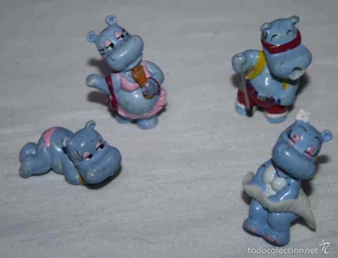 Figurines d'action: LOTE DE 4 FIGURAS DE PASTA, HIPOPOTAMO KINDER O SIMILAR