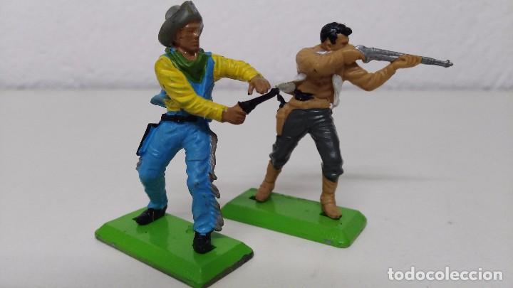 Action Figures: lote de figuras plomo vaqueros britains 1971 deetail
