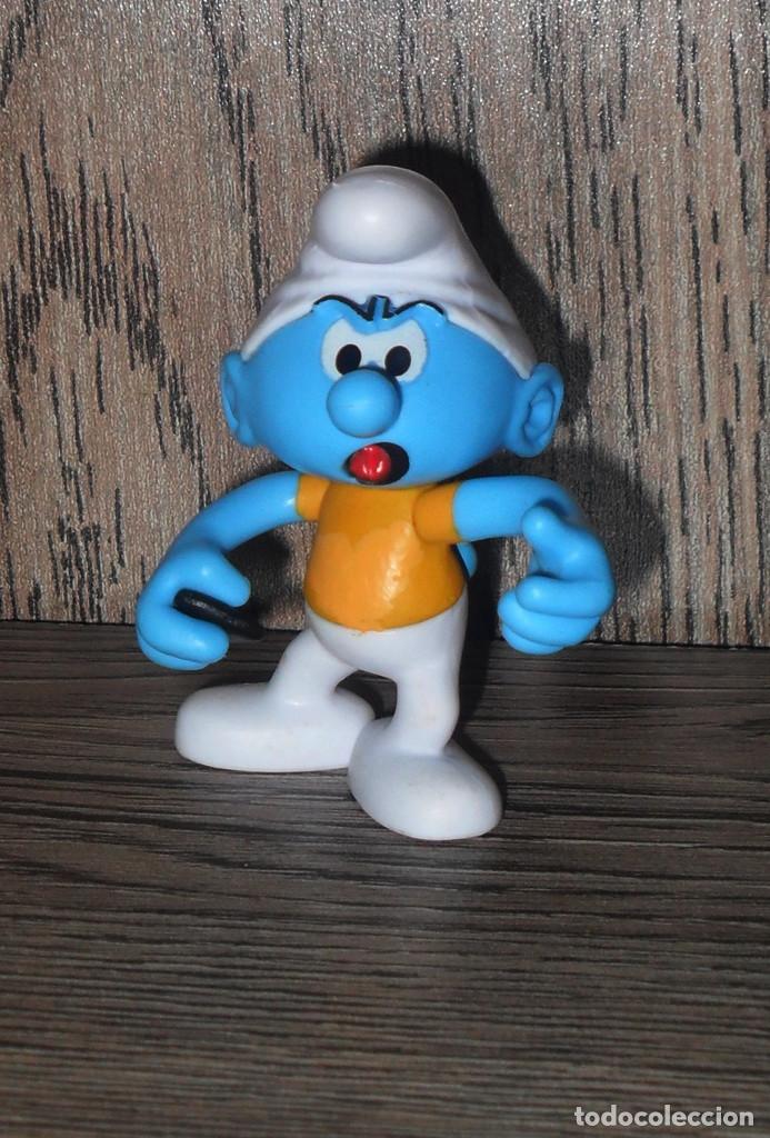 Figuras de acci&oacute;n: PITUFO GRU&Ntilde;ON PEYO ARTICULABLE EN BRAZOS Y CABEZA PEYO 2009 LAFIG JAKKS