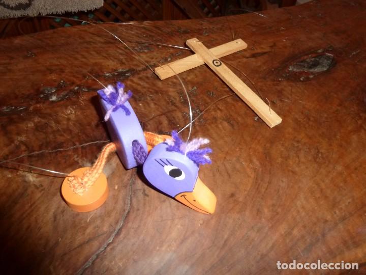 Figuras de acci&oacute;n: Marioneta pato madera - Foto 2