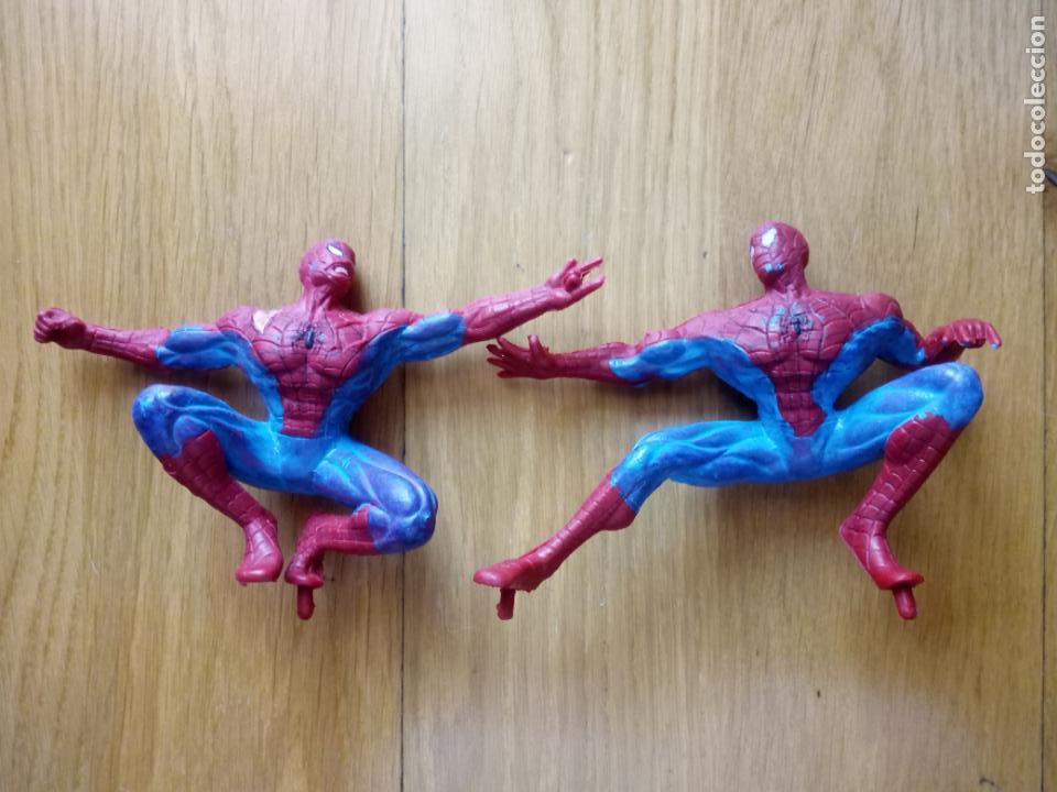 Figuras de acci&oacute;n: 2 FIGURAS SPIDERMAN GOMA - Foto 1