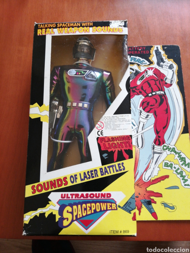 Actionfiguren: Mu&ntilde;eco vintage - talking spaceman with real weapon sounds - ultrasound spacepower
