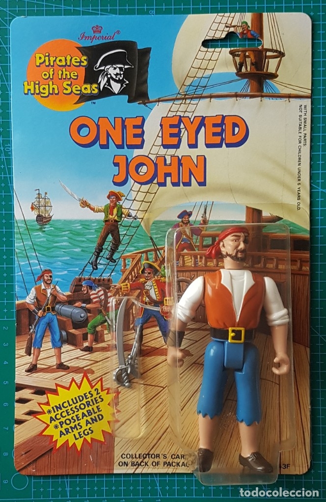 Vintage 1990 Imperial Toy Pirates of the High Seas Captain Hook Action  Figure 