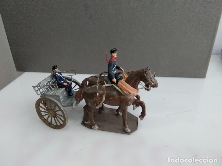 Actionfiguren: ANTIGUO SOLDADO DE PLOMO ALYMER O ALGUNA MARCA DE LA EPOCA CARRO A CABALLO