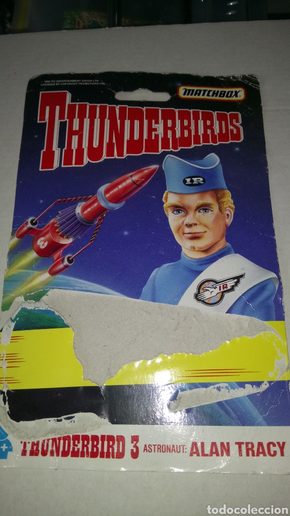 Figuras de acci&oacute;n: BLISTER VAC&Iacute;O DE THUNDERBIRDS. MATCHBOX. NAVE 3 ALAN TRACY. - Foto 1