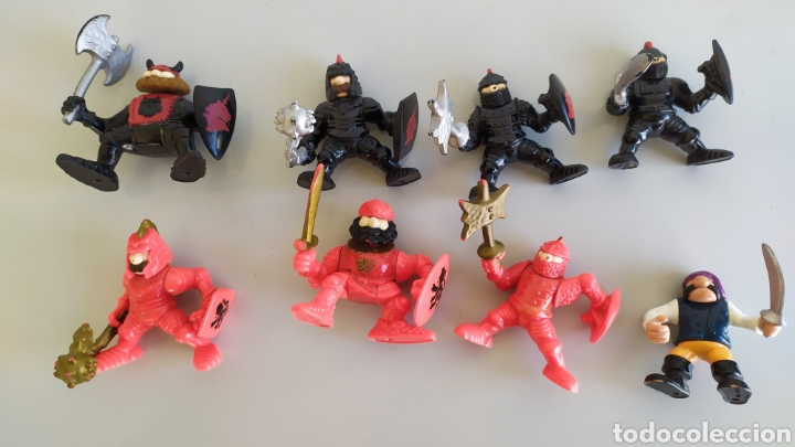 Figuras de acci&oacute;n: Lote figuras mu&ntilde;ecos guerreros soldados medieval juguetes