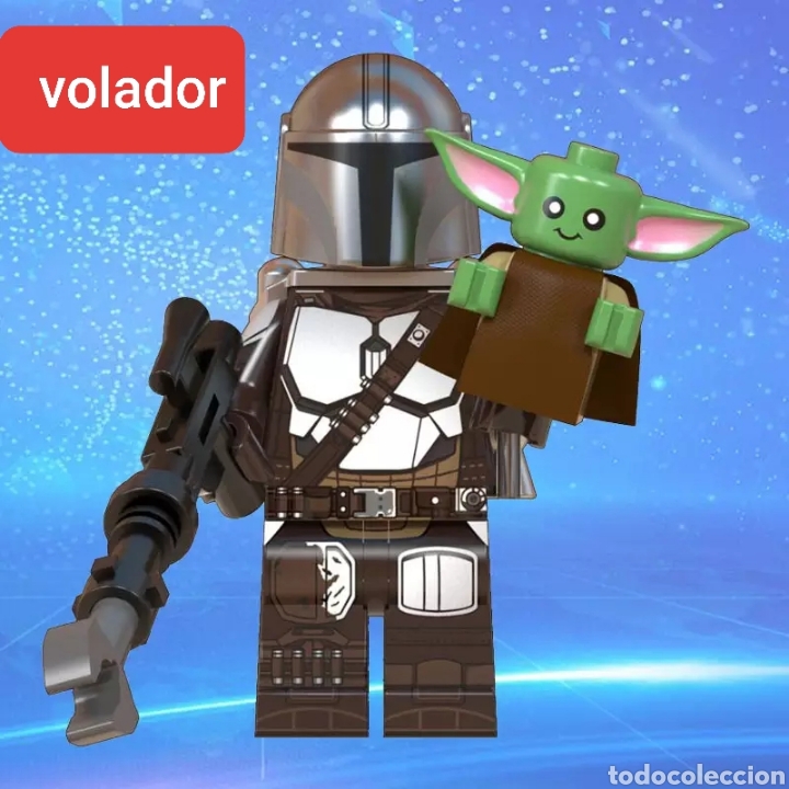 Building Toys Minifigures Volador Y Terrestre Mandaloriano Con Bebe Star Wars Lego Dos Modelos Distintos Building Toys