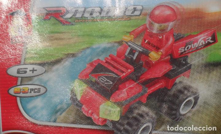 Figuras de acci&oacute;n: Bloques Figura de construccion moto aprox 6 cm carreras mas de 63 pcs