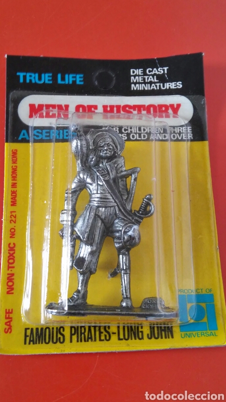 Actionfiguren: LONG JOHN.FAMOSO PIRATA.FIGURA MET&Aacute;LICA (6,5 CM).UNIVERSAL 80S.SIN ABRIR.