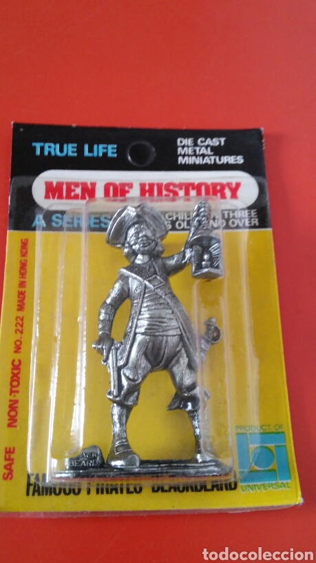Actionfiguren: BARBA NEGRA.FAMOSO PIRATA.FIGURA MET&Aacute;LICA (7 CM).UNIVERSAL 80S.SIN ABRIR.