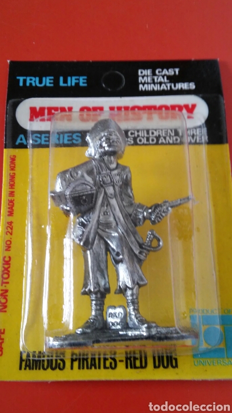 Actionfiguren: PERRO ROJO.FAMOSO PIRATA.FIGURA MET&Aacute;LICA (6,5 CM).UNIVERSAL 80S.SIN ABRIR.