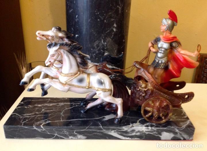 Figuras de acci&oacute;n: Figura Romano En Carro Con Caballos - Foto 3