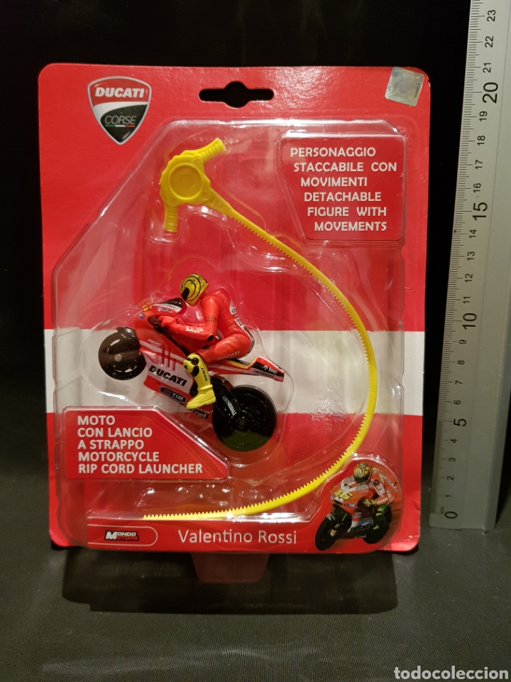 Actionfiguren: Moto con tira lanzadora Valentino Rossi. Producto oficial Ducatti. Mondo Motors
