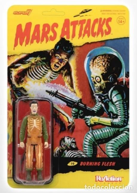 Figuras de acci&oacute;n: Mars Attacks Reaction Burning Skeleton Human - Super 7 + Env&iacute;o Gr&aacute;tis