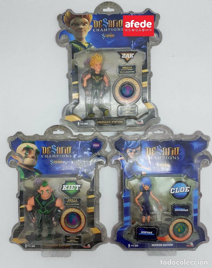 Figuras de acci&oacute;n: PACK 3 FIGURAS DE DESAF&Iacute;O CHAMPIONS SENDOKAI. NUEVOS, EN SU CAJA ORIGINAL
