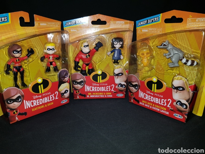 Actionfiguren: Incre&iacute;bles Incredibles 2 Elastigirl Dash Mr Incre&iacute;ble Edna JackJack Raccoon Jakks Pacific 2018 Pixar