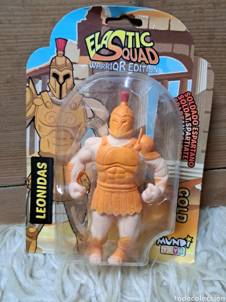 Figuras de acci&oacute;n: MU&Ntilde;ECO ELASTIC SQUAD- LEONIDAS (SOLDADO ESPARTANO), MUNDITOYS. PRECINTADO!.