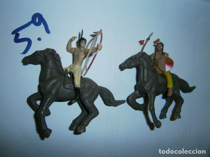 Figuras de acci&oacute;n: ANTIGUAS FIGURAS DE INDIOS A CABALLO - Foto 1