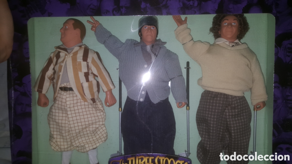 Figurines d'action: CAJA CON TRES FIGURAS DE THE THREE STOOGES CURLY , MOE Y LARRY VESTIDOS DE GOLF EN SU CAJA ORIGINAL