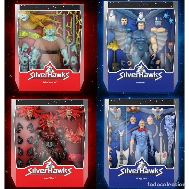 Figuras de acci&oacute;n: Pack 4 Figuras Silverhawks Ultimates Wave 2 Completa Super7
