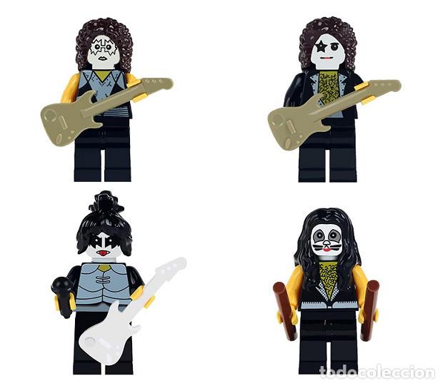 Figurines d'action: Lote de 4 Figuras Construccion KISS Band Rock